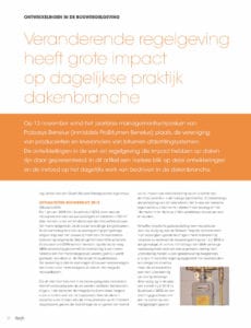 Veranderende regelgeving heeft grote impact op dagelijkse praktijk dakenbranche