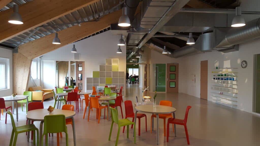 interieur school met ventilatie