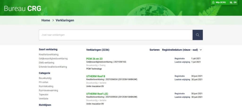 Bureau CRG verklaringen
